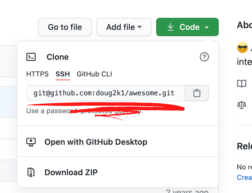 endereço para clonar o repositório