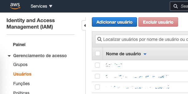 Gerenciamento de usuários no IAM